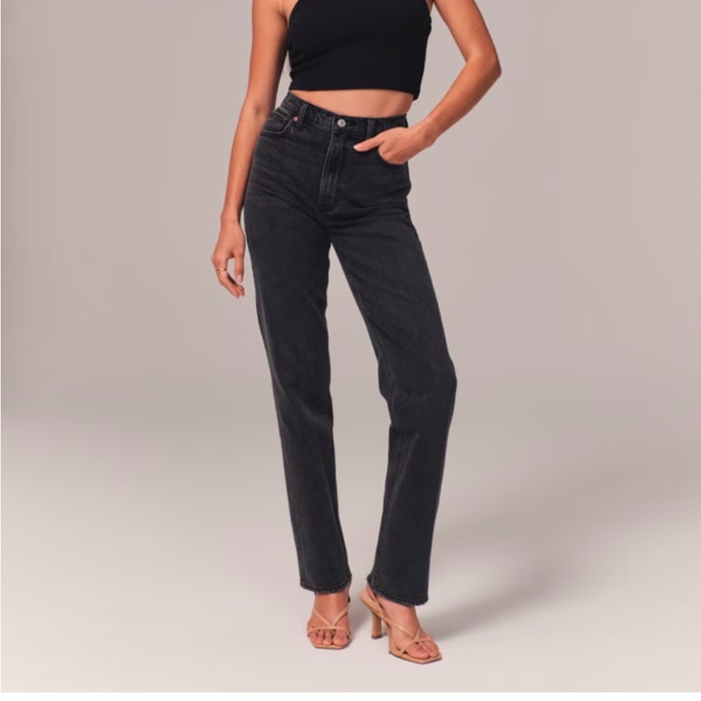 Abercrombie 90s Slim Straight Ultra High Rise Jeans